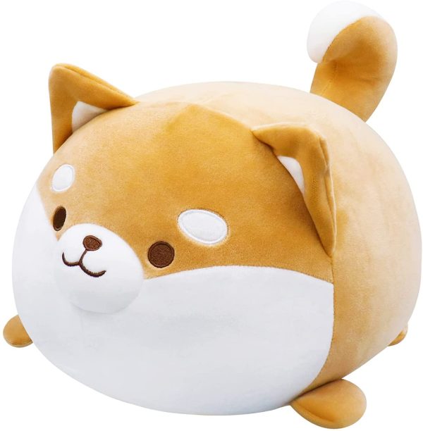 Shiba Inu Kid Hugging Plush Stuffed Animal Toy Sleeping Pillow Gift Brown Dog 