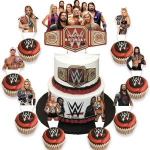 WWE WRESTLING PLASTIC TABLE COVER ~ Birthday Party Supplies Decorations Cloth 