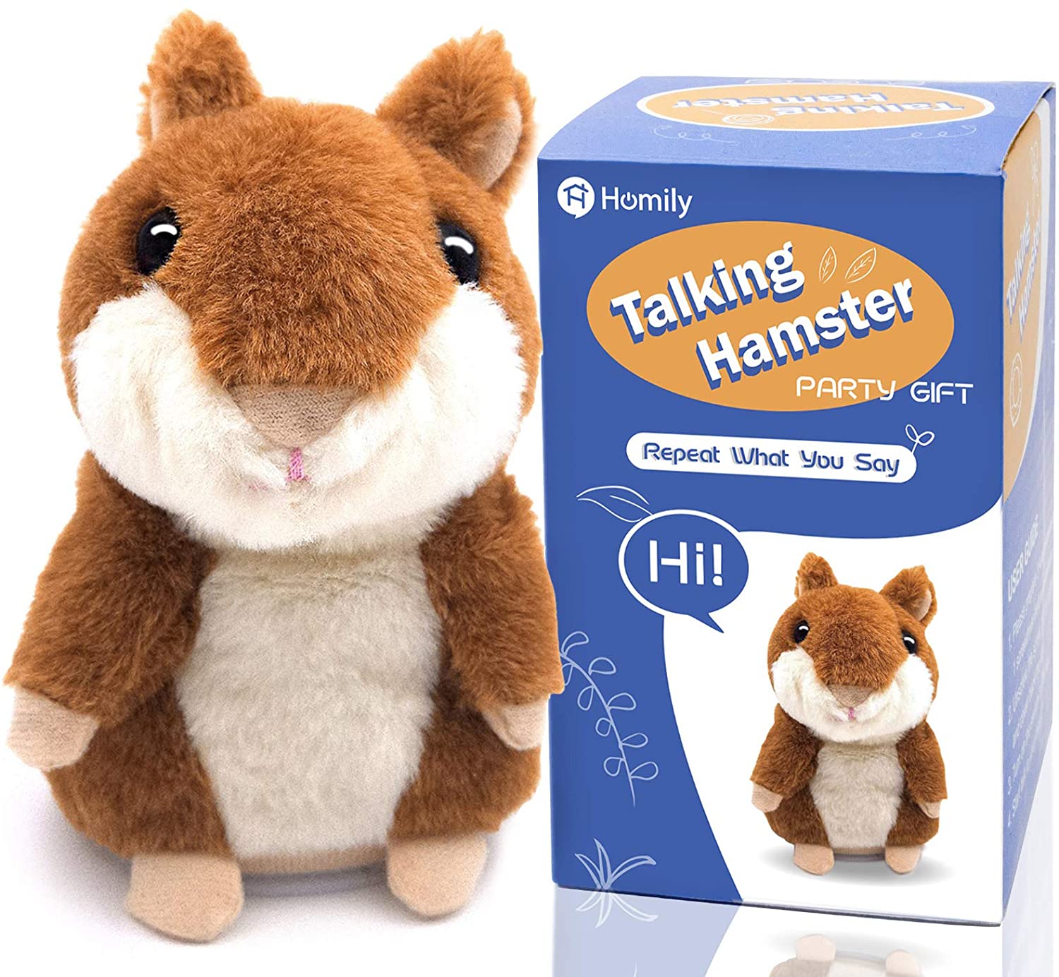 Talking Hamster Talking Movable Interactive Animals Kid Stuffed Toys Educational 