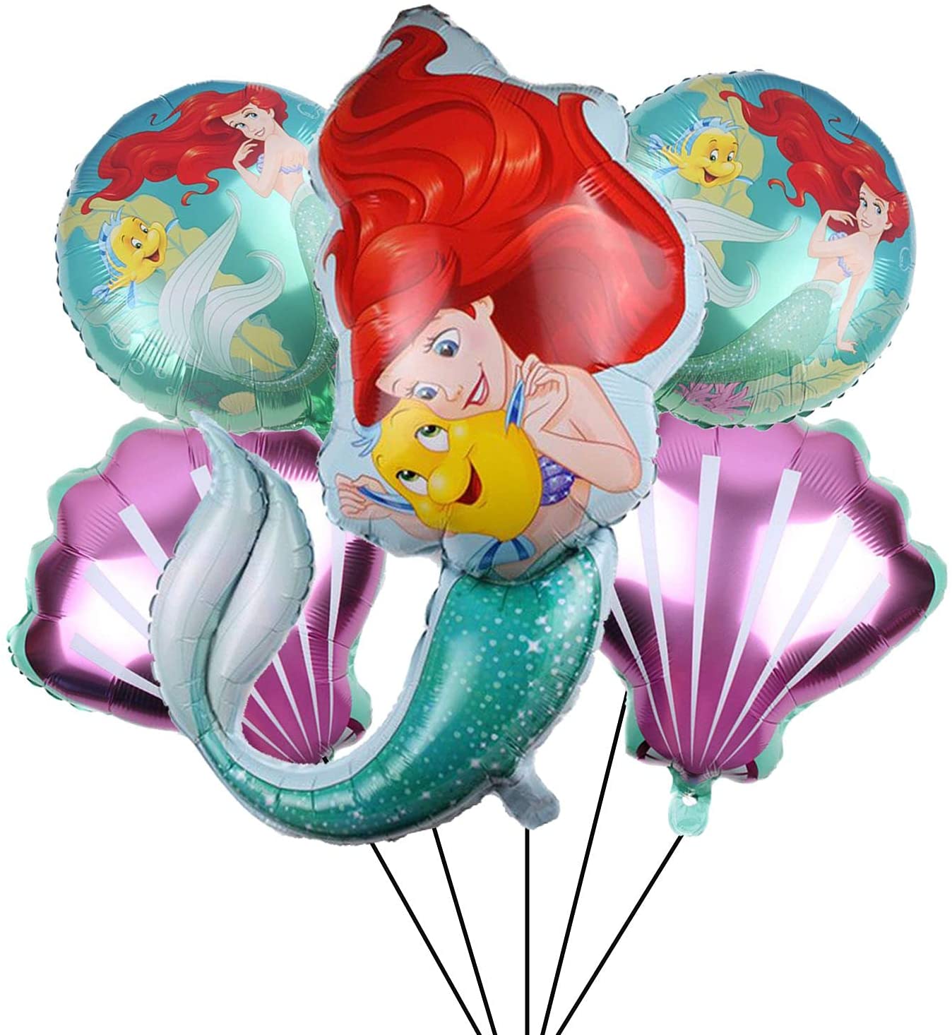 Glitter MERMAID Holographic 52" Super Shape Foil Balloon Birthday Party Supplies 