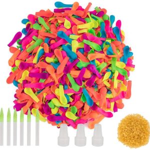 Water Balloons Refill Kits 1000 Pack Colorful Latex Water Fight Games Sports Summer Splash Fun for Kids & Adults 