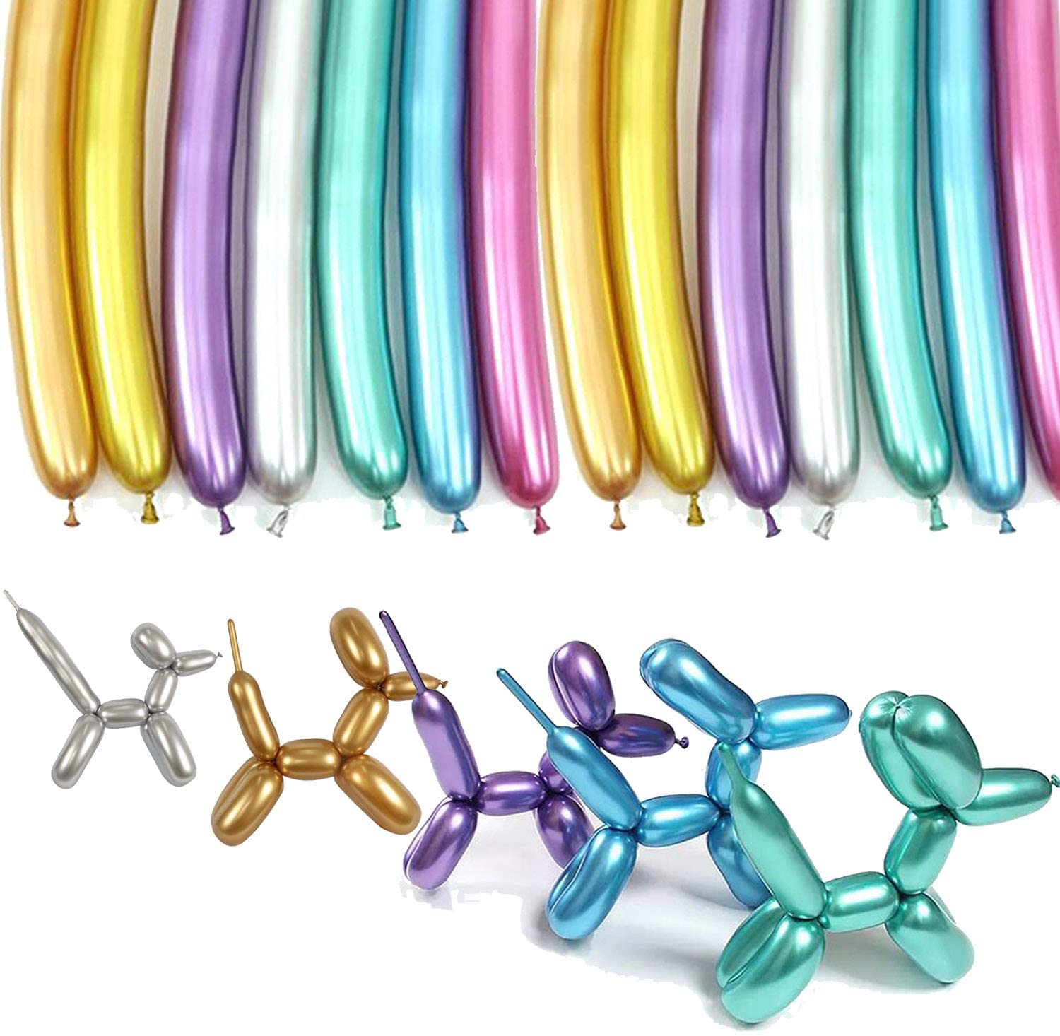 Details about   100 pcs Mixed Color Long Balloon Magic Balloons Making Animal Shape Party Decor