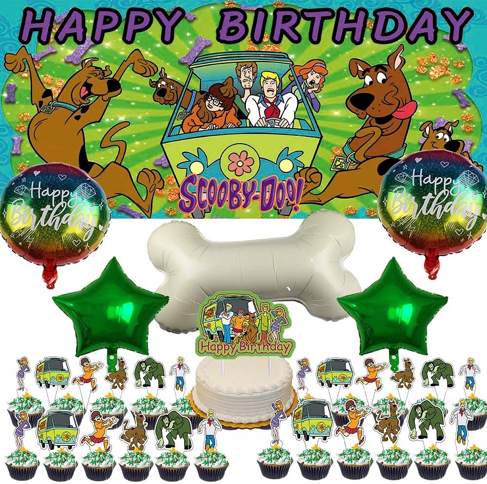 Scooby Doo Party Supplies Balloon Decoration Bundle for 8th Birthday 