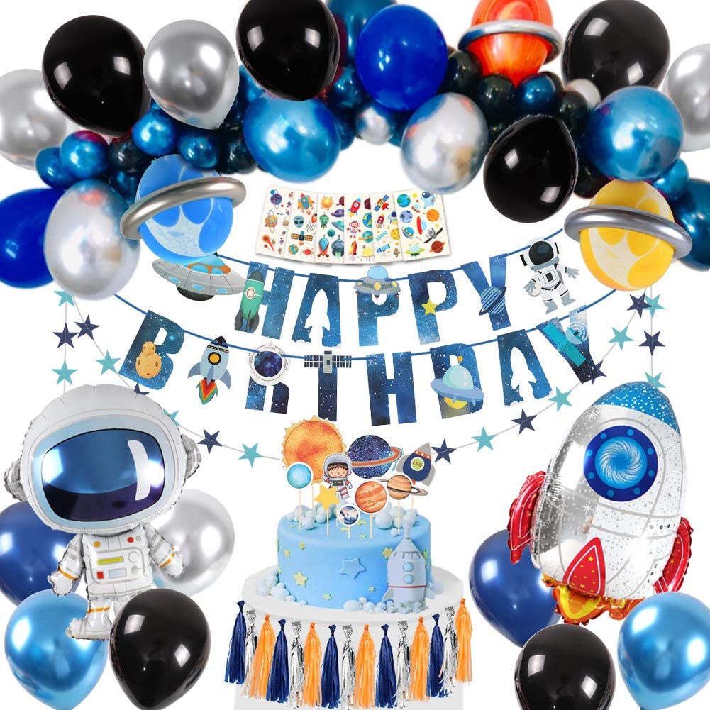 Space Birthday Decoration/ welcome baby welcome baby astronaut birthday baby boy Outer Space cake Topper
