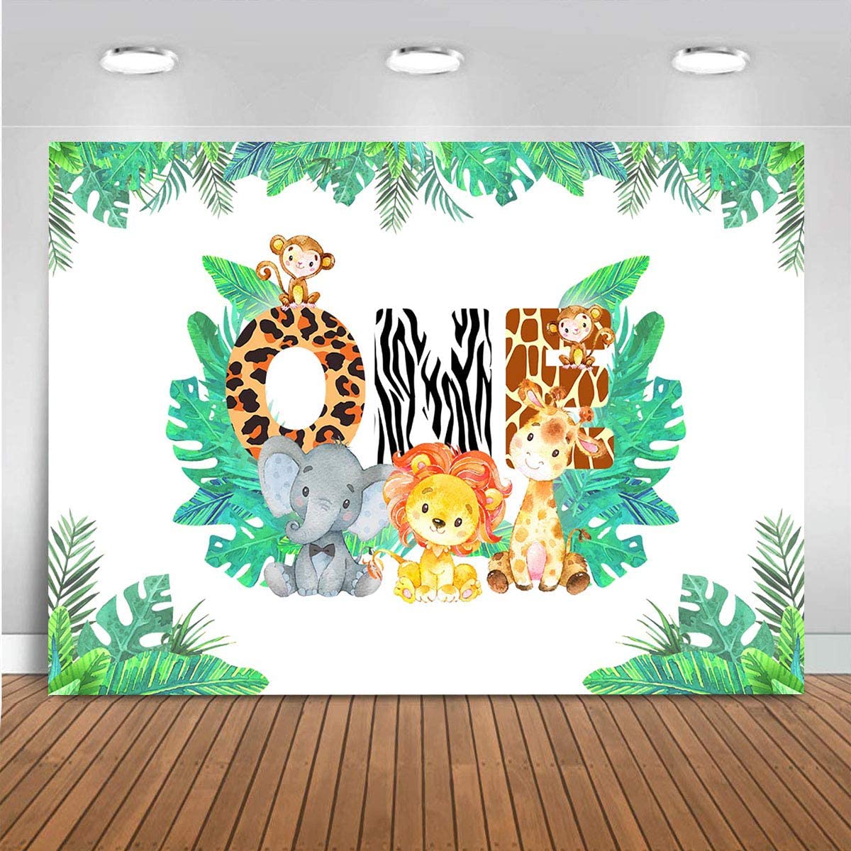 Safari Wild One Backdrop for Baby 1st Birthday Party Photography 
