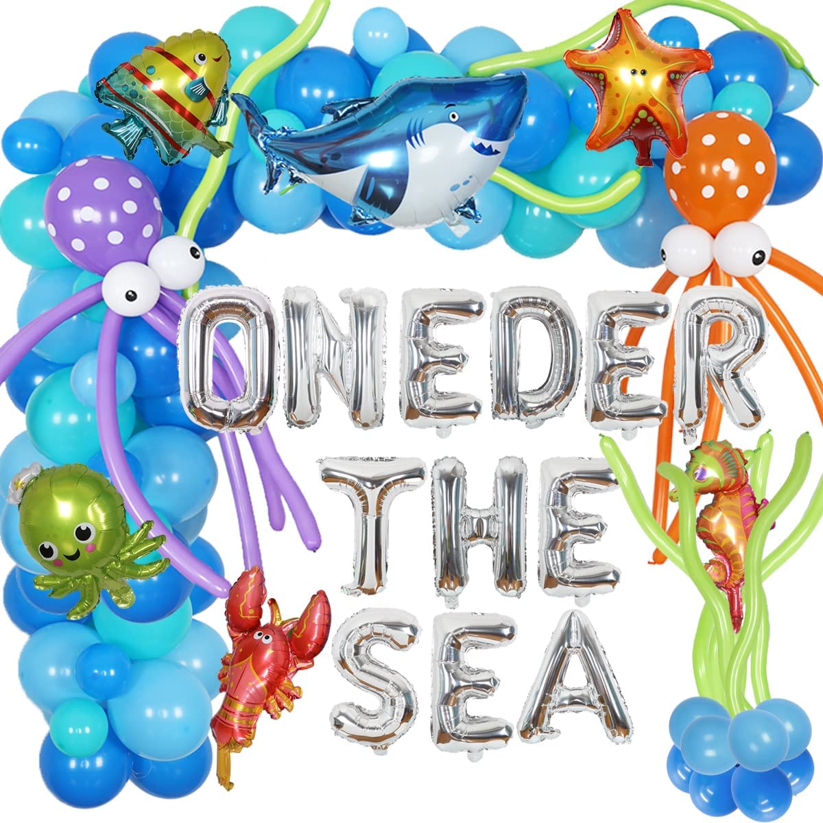 Ocean Theme First Birthday Party Decorations – Under The Sea First Birthday  Decorations with Oneder The Sea Balloon Banner, Ocean Animal Balloons, Blue  Balloon Garland Kit for 1st Birthday Supplies – Homefurniturelife