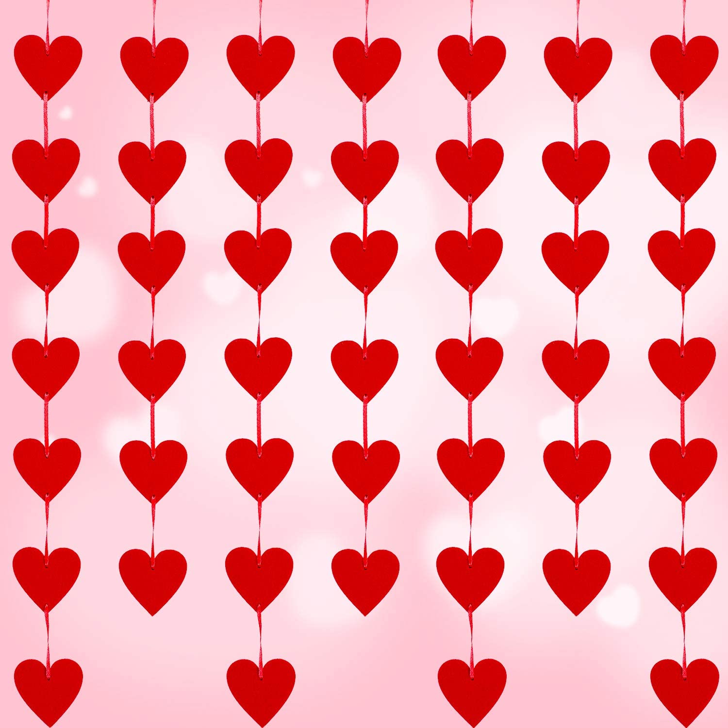 Non-woven Garland Love Heart Curtain Wedding Supplies Wedding Decoration Room XS 