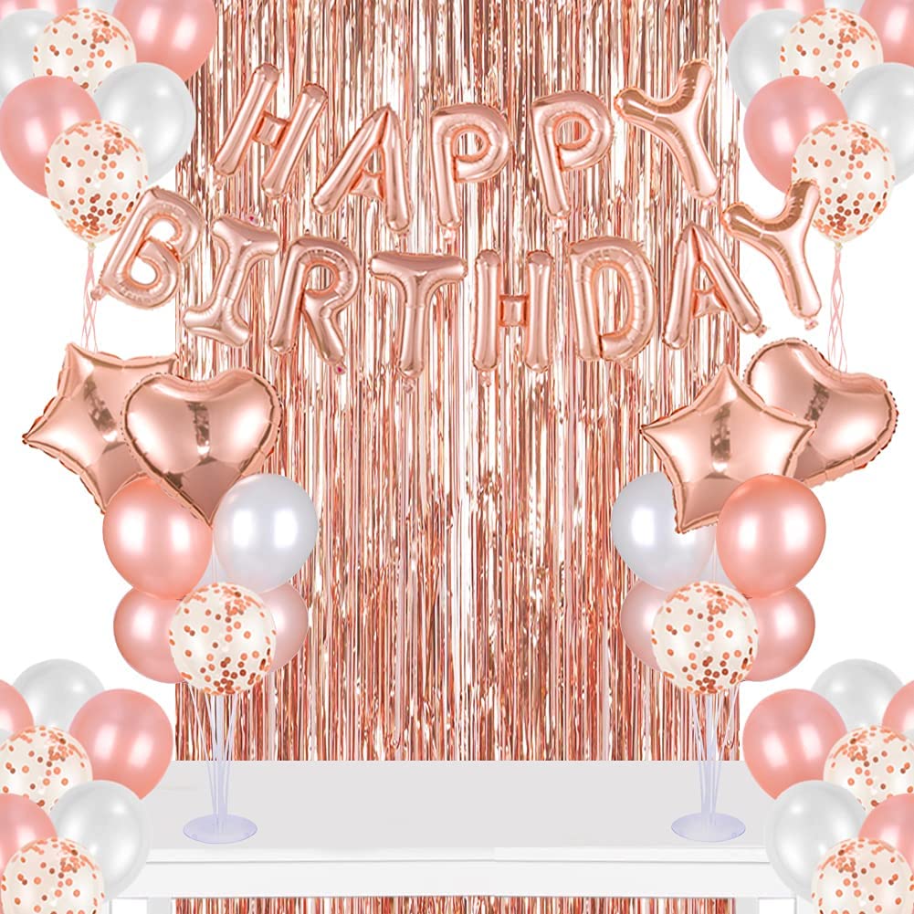 rose gold birthday party theme