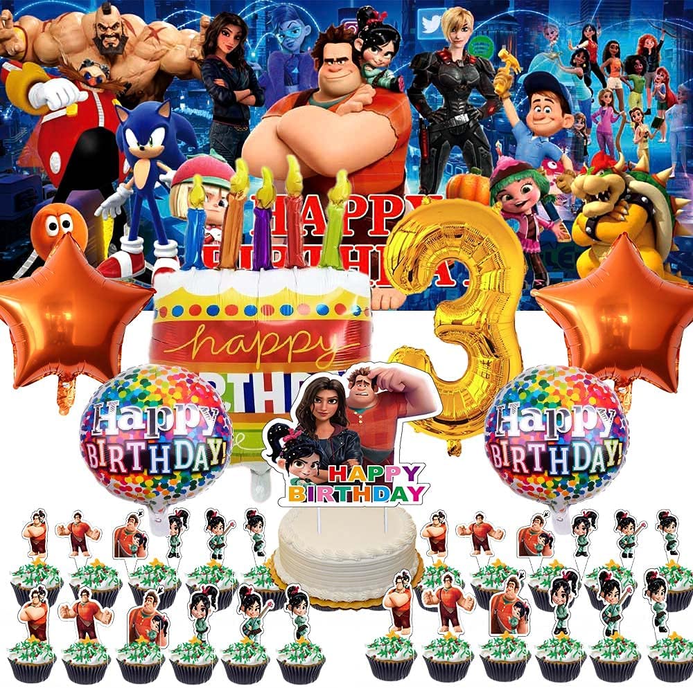 Wreck It Ralph Party Supplies,Tableware & Decorations 