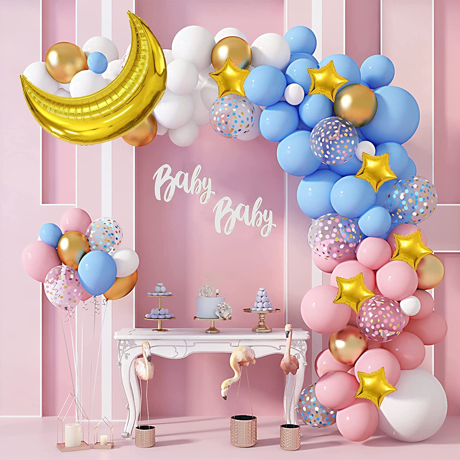BABY SHOWER Gender Reveal GIRL BALLOON RELEASE KIT ~ Party Supplies Latex Pink 