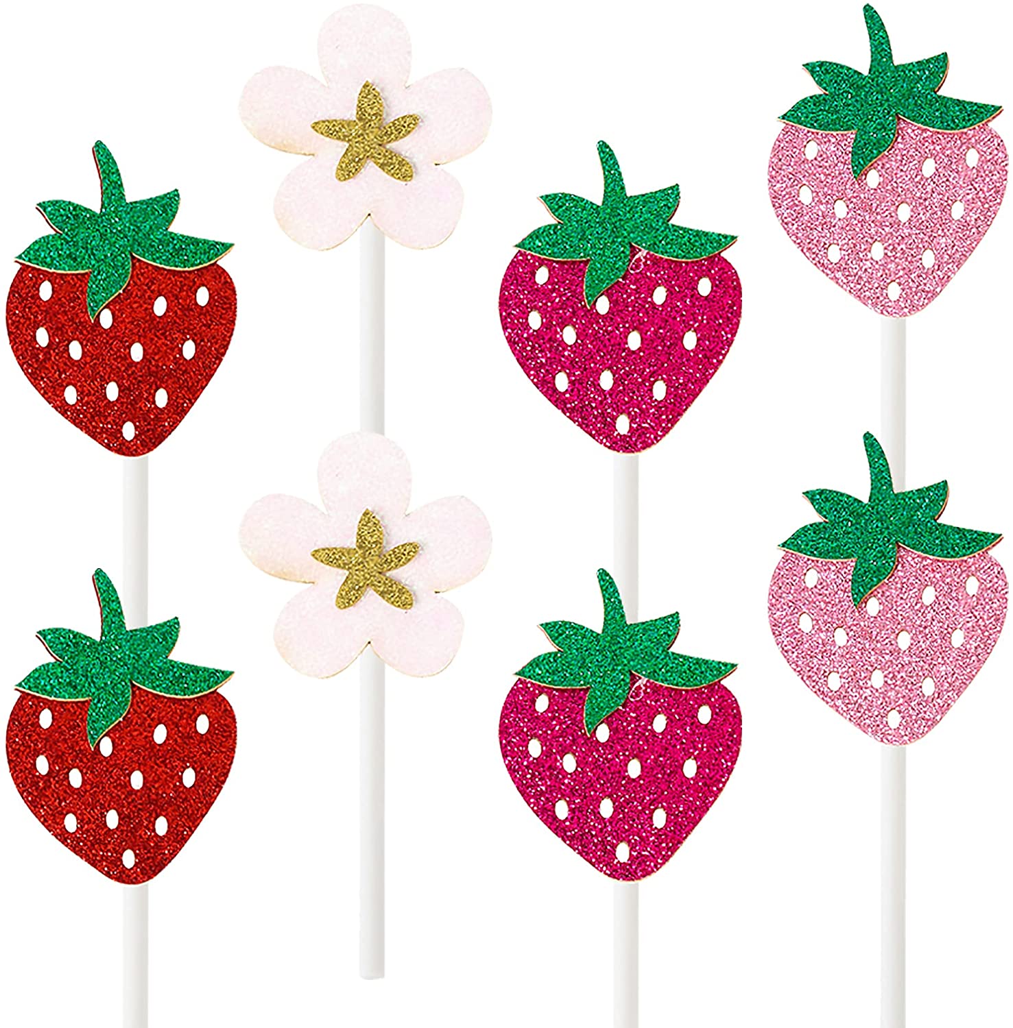 berry sweet party Strawberry theme party sweet one party Strawberry party decorations Berry Sweet 1st Birthday Strawberry Cake topper