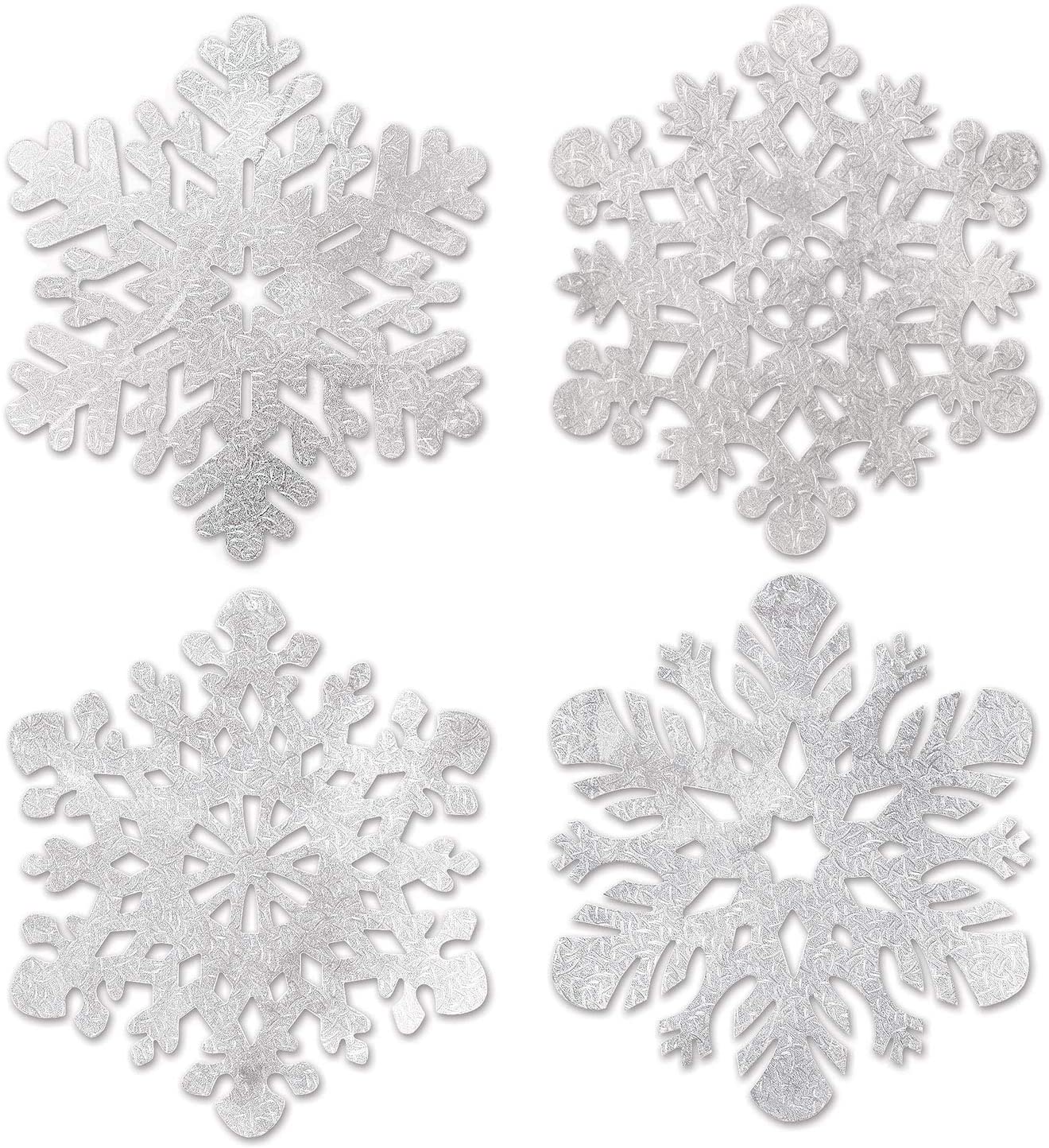 4 Four Pack Beistle Snowflake Cutouts 