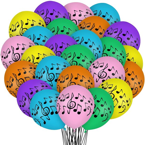 Piano Party Latex Balloons 16-Pack 12inch Music Birthday Party Decorations Sup 