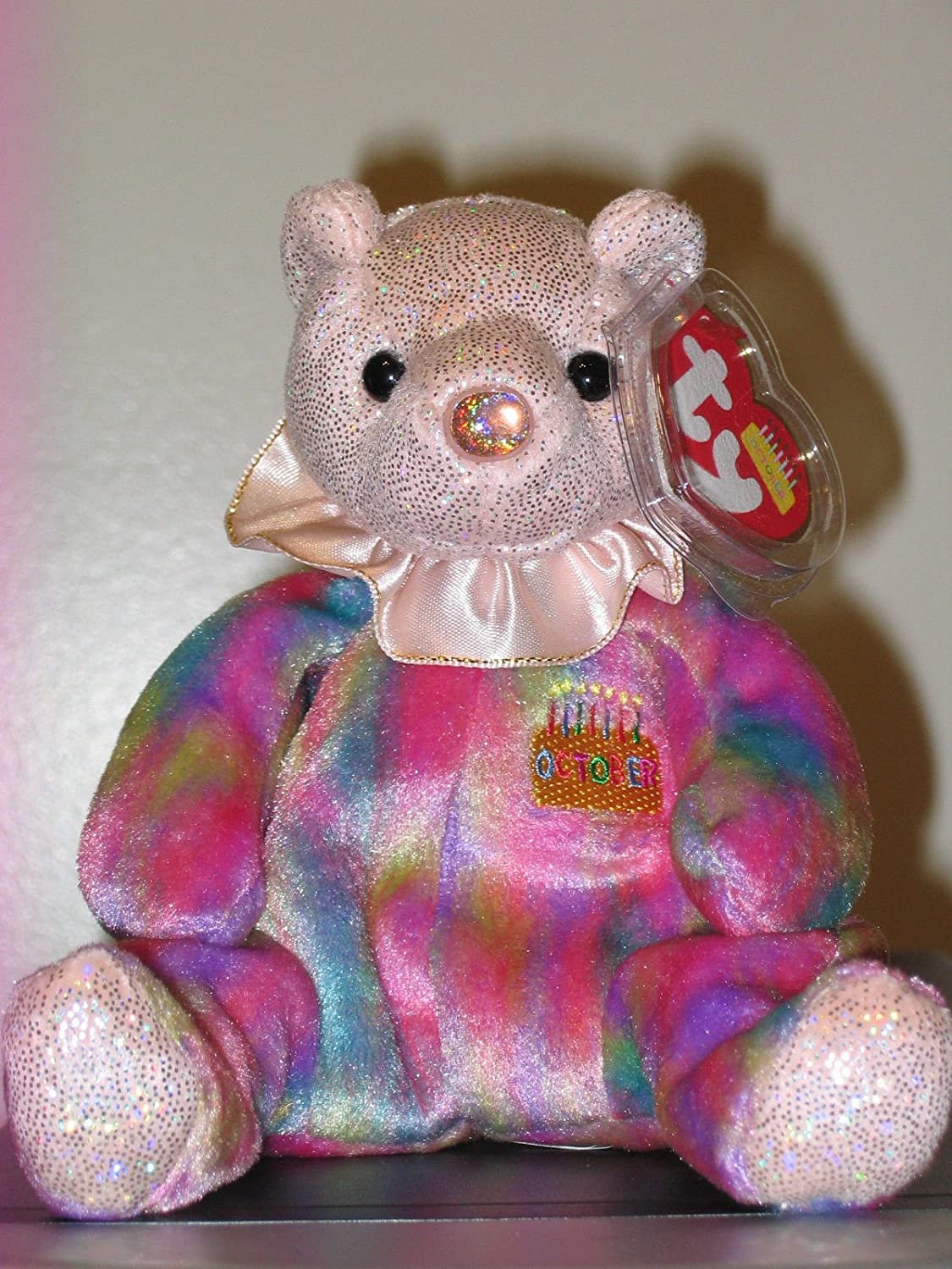 MINT with MINT TAG TY OCTOBER the BIRTHDAY BEAR BEANIE BABY 