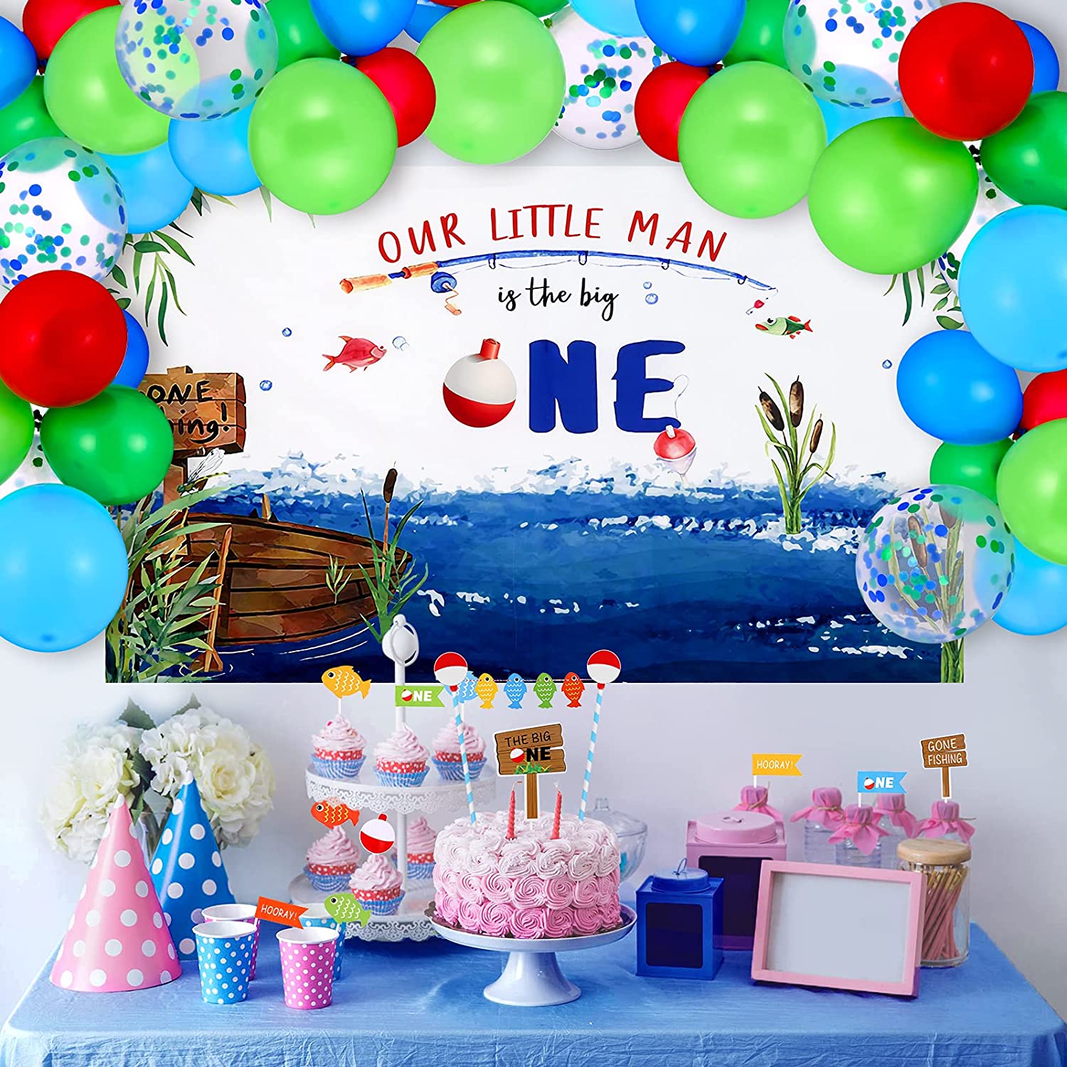 Gone Fishing 1st Birthday Decorations Our Little Man The Big One
