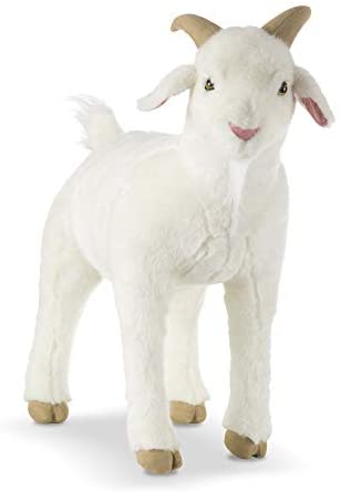 Melissa  Doug Standing Lifelike Plush Goat Stuffed Animal 22 x 22.5 x 9" 
