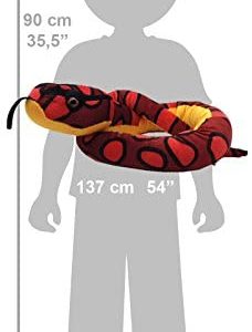 Details about   Wild Republic Stuffed Plush Rainbow Boa Snake 52” Orange Yellow Red Soft Stuffed 