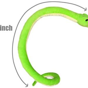 Plush Toy By ICE KING BEAR Lifelike Green Snake Stuffed Animal 