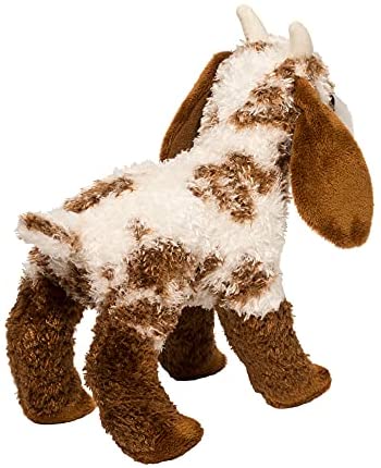 Bodhi Douglas 8" stuffed animal GOAT WHITE BROWN SPOTS plush cuddle toy 