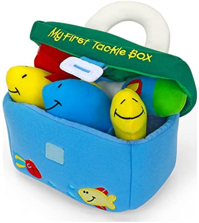 Baby GUND My First Tackle Box Stuffed Plush Playset 5 pieces Activity Toy 