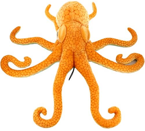 JESONN Giant Realistic Stuffed Marine Animals Soft Plush Toy Octopus Orange 33. 