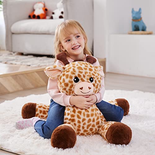 Jumbo Soft Plush Giraffe with Baby 51" 