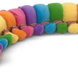 Melissa  Doug Longfellow Caterpillar Rainbow-Colored Stuffed Animal With 32 