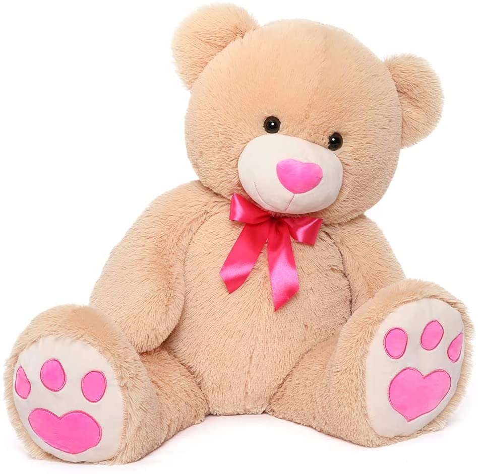 Tezituor Big Teddy Bear,52'' Giant Stuffed Animal Plush,Soft Gifts for Valentine Christmas Birthday. 