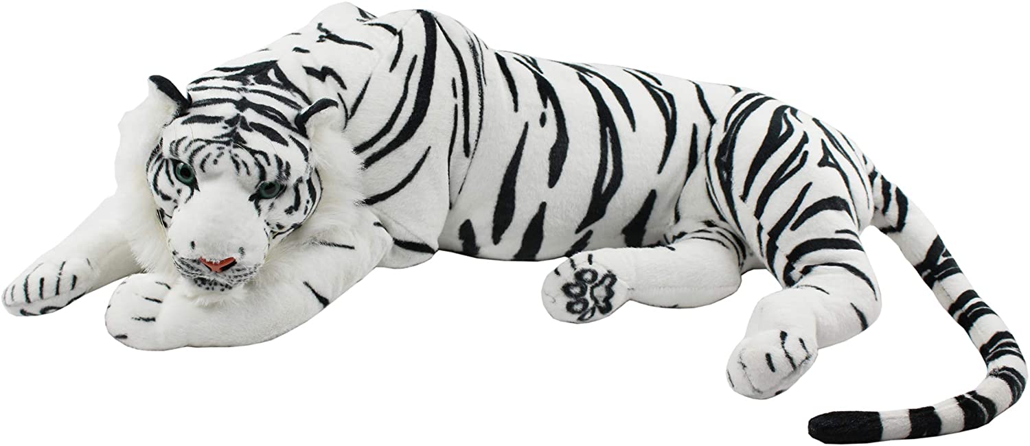 huge white tiger stuffed animal
