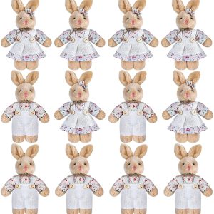 20pcs Bulk Mini Rabbit Bunny Plush Toy Dolls Stuffed Wedding Souvenir Decor Gift 