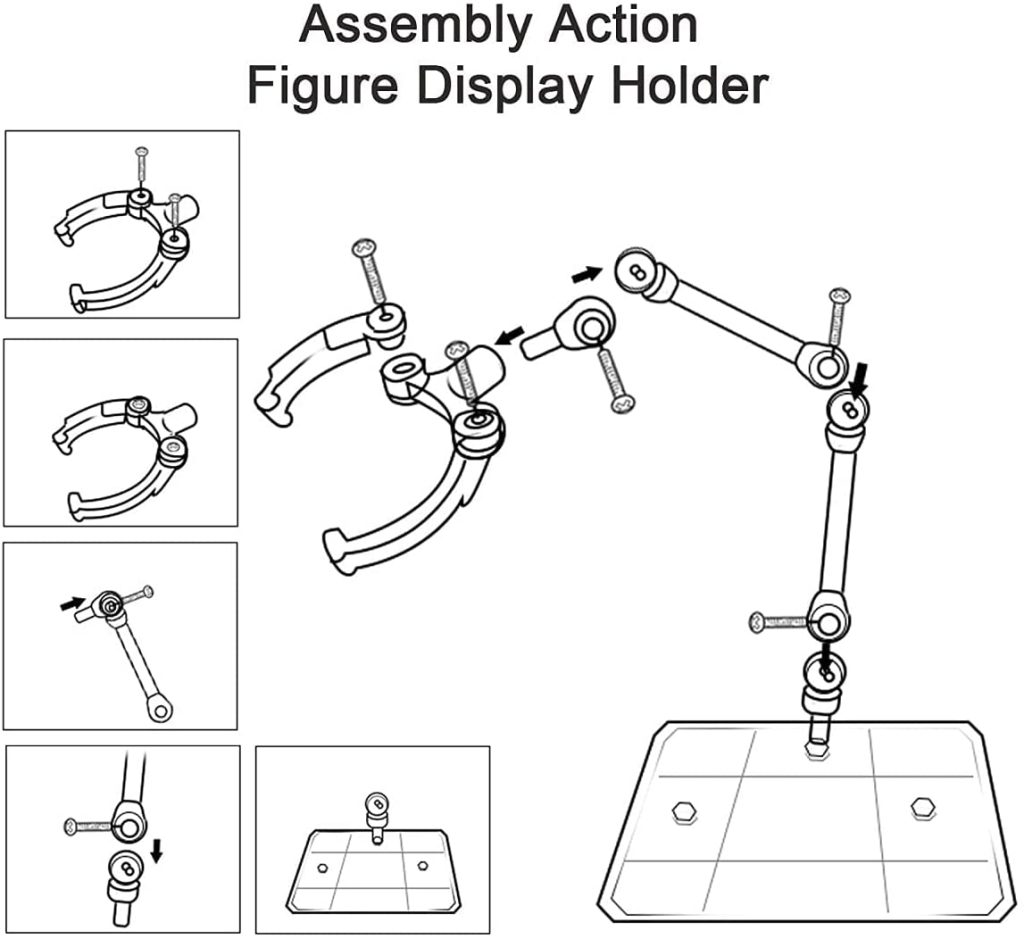 4 Pcs Action Figure Display Stands Adjustable Action Figure Display Holder Base Sturdy Base