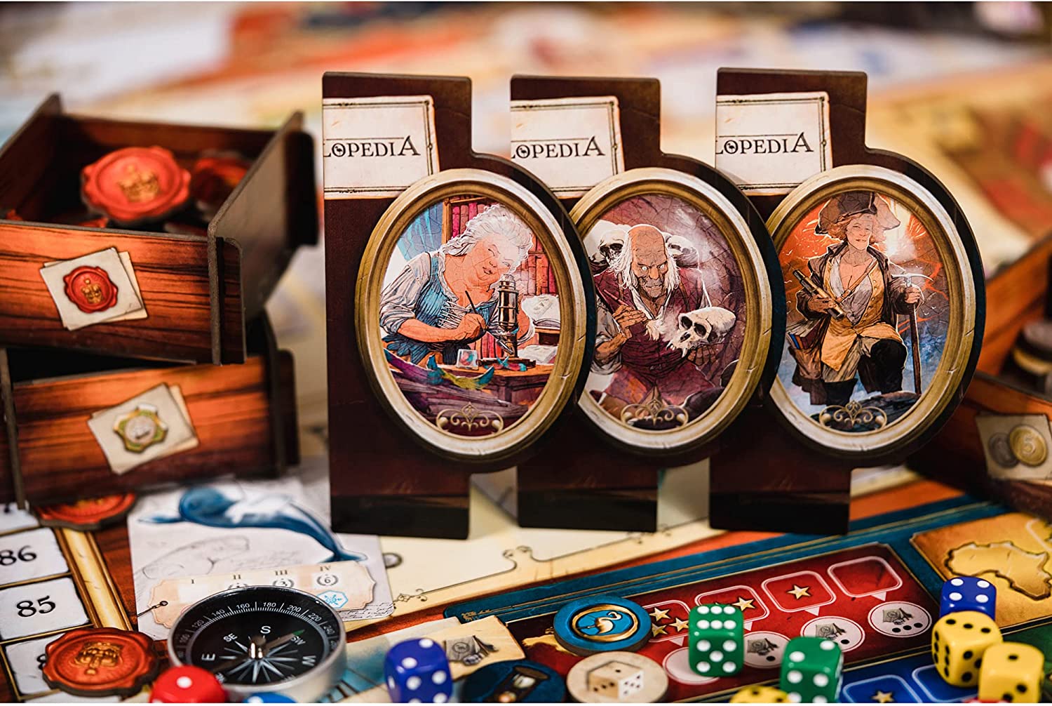 Encyclopedia Dice Based Worker Placement Board Game,, Ages 14+, 14