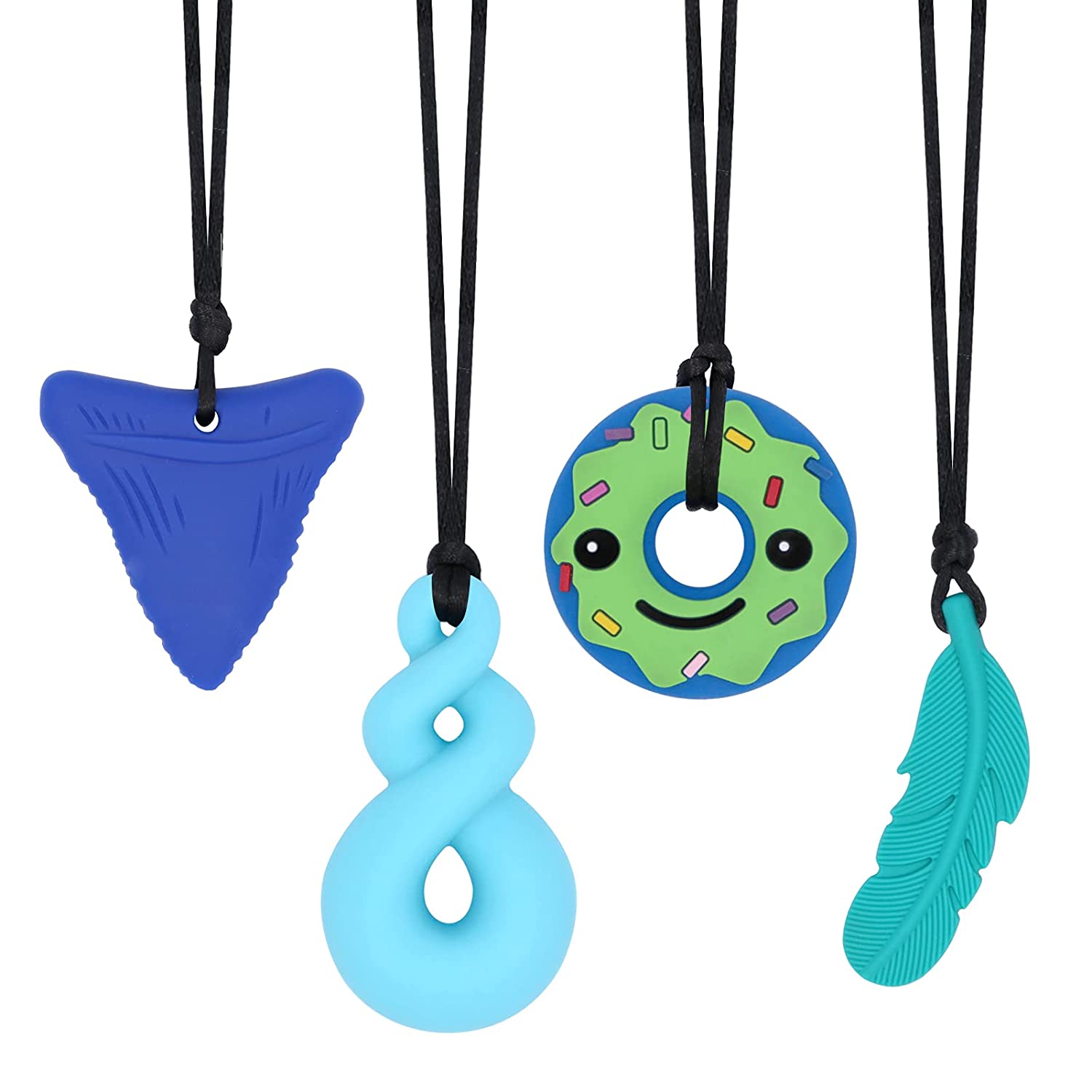 Buy El Regalo 1 PC Sensory Chew Necklace for Kids Adults- Silicone Anxiety  Chewable Necklace for Autism ADHD SPD PICA and Oral Motor Chewing Needs  (Donut Teether) Online at Low Prices in