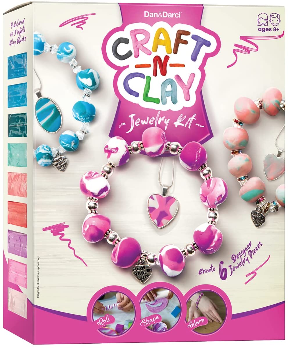 Craft n Clay – Jewelry Making Kit for Kids and Tween Girls Age 8-14 Year  Old – DIY Bracelet Kits – Arts & Crafts Christmas Gift – Teen Girl Birthday  Gifts Ideas –