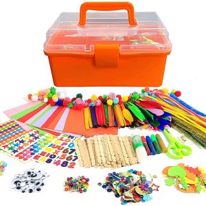 Craft Kits for Kids Ages 4-8, Art Craft Supplies Include Pipe Cleaners,  Pompoms, Google Eyes – All in One DIY Crafts Kit for Toddlers Age 5 6 7 8 9  10 Years